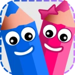 kids colors android application logo